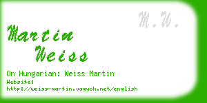 martin weiss business card